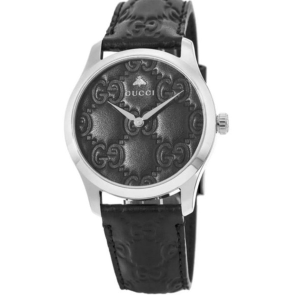 NEW‼️ Gucci G Timeless YA1264031A Quartz Leather Stainless Steel